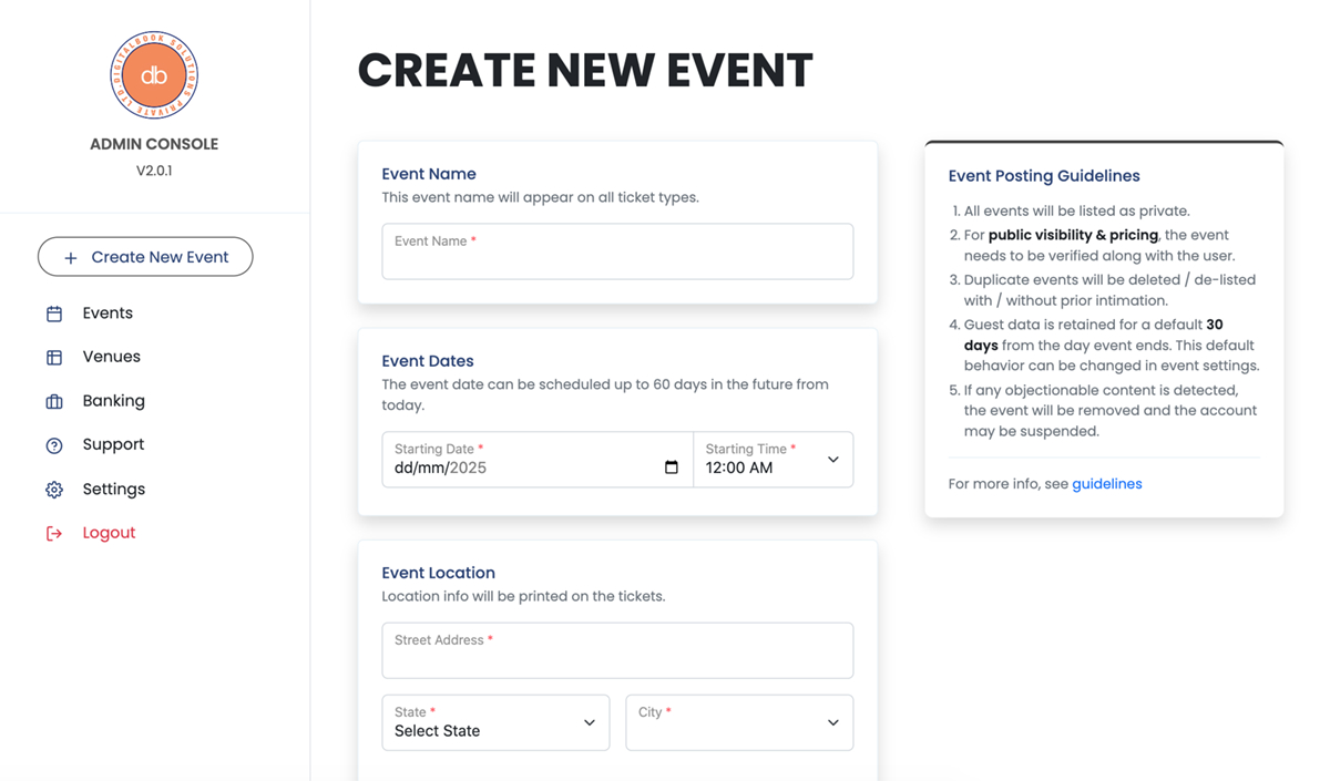 How to create event