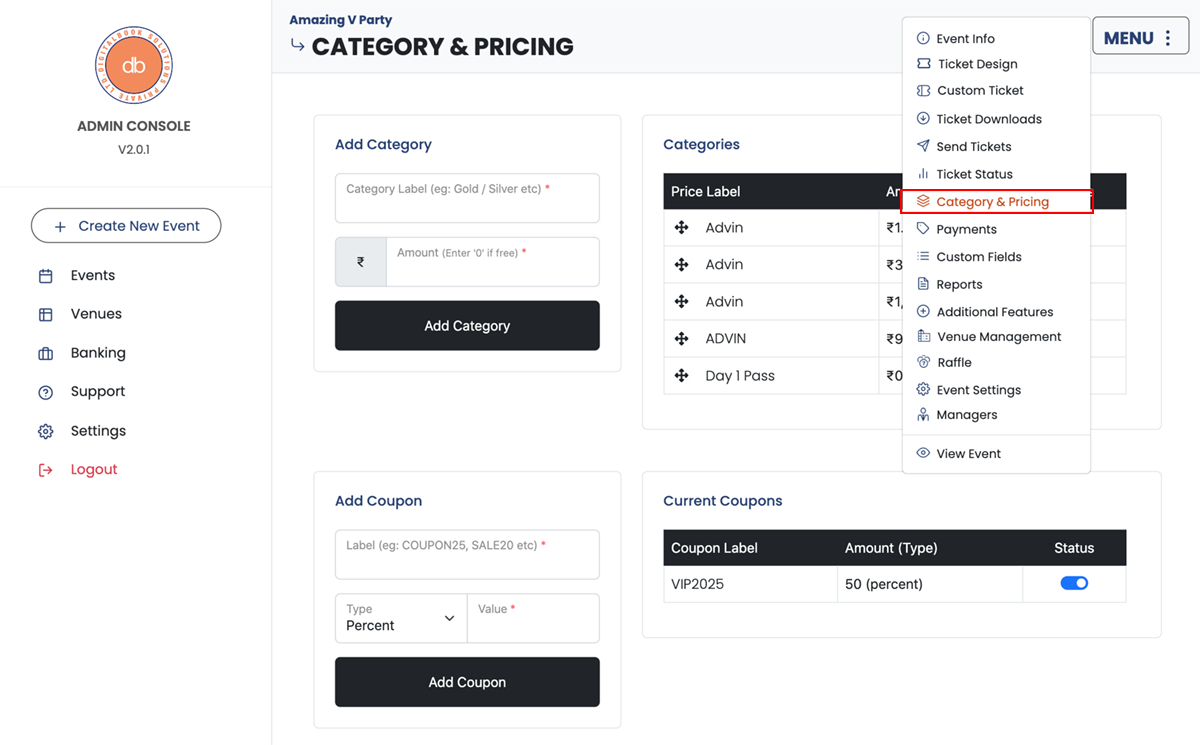 Pricing & Coupons